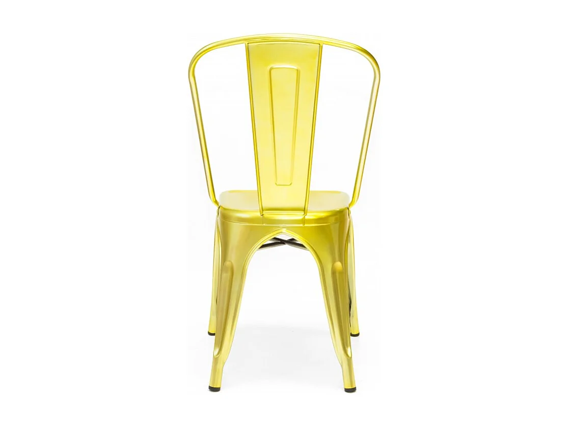 Silla Industrial metal dorado 85 x 52,5 x 45 cm