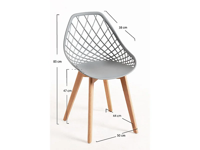 Packs Sillas Comedor - Pack 2 Sillas Deli - Gris