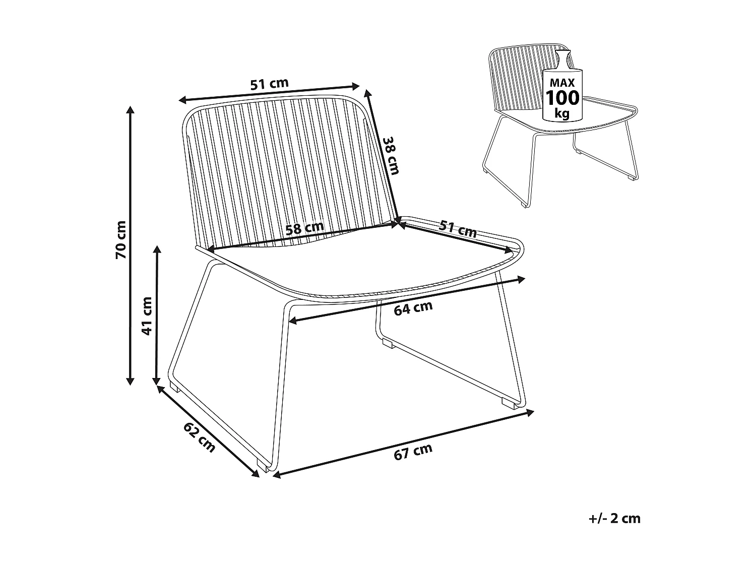 Cadeira de jantar SNORUM Metal Preto