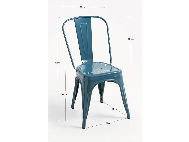 Sillas Comedor - Silla Torix - Verde azulado