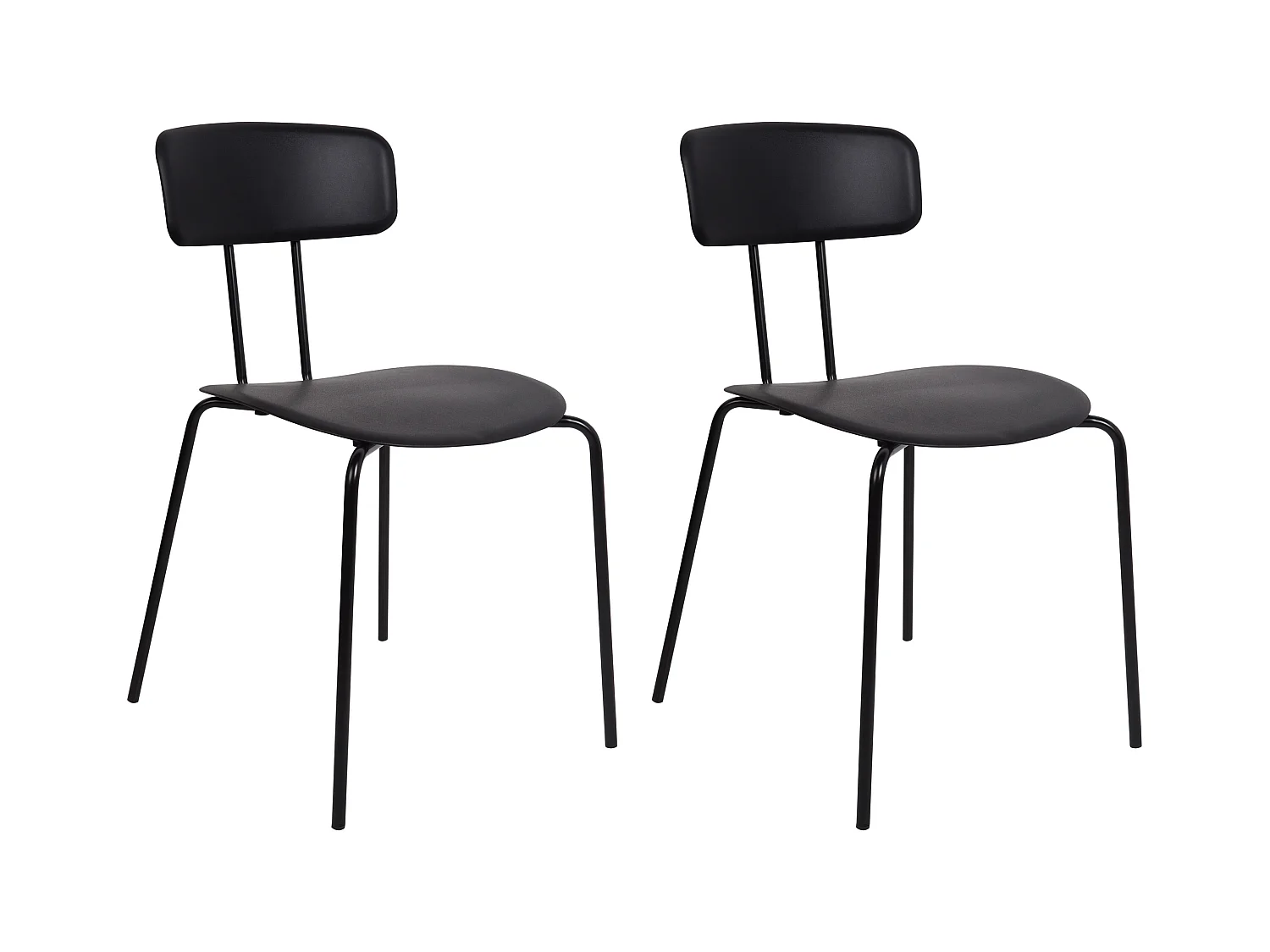 Set van 2 eetkamerstoelen SIBLEY Zwart