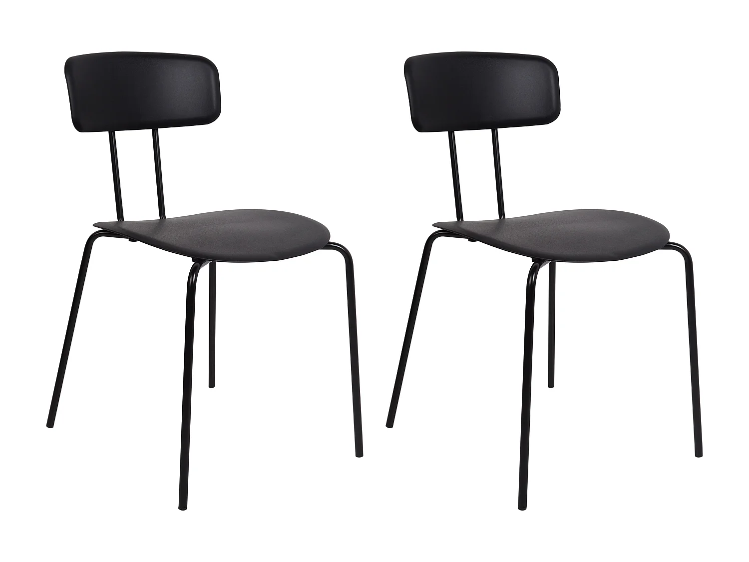 Set di 2 sedie da pranzo SIBLEY Nero
