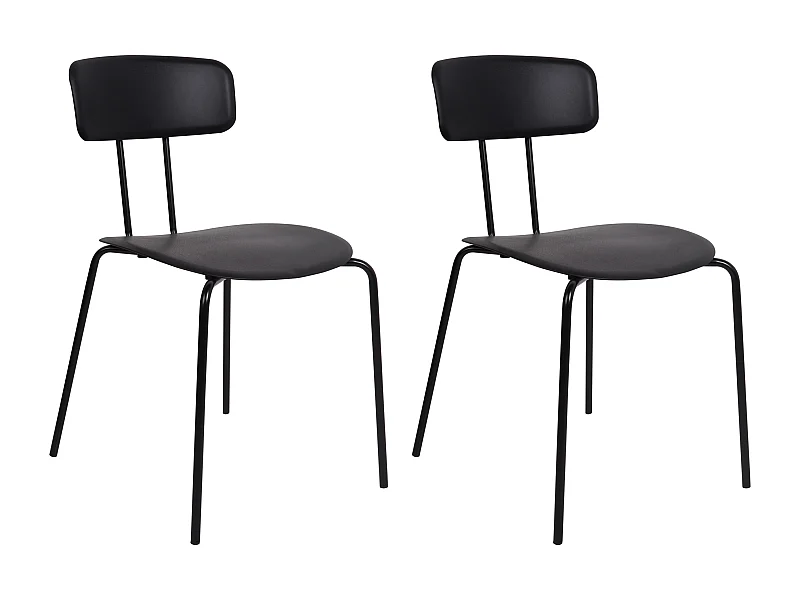 Set van 2 eetkamerstoelen SIBLEY Zwart