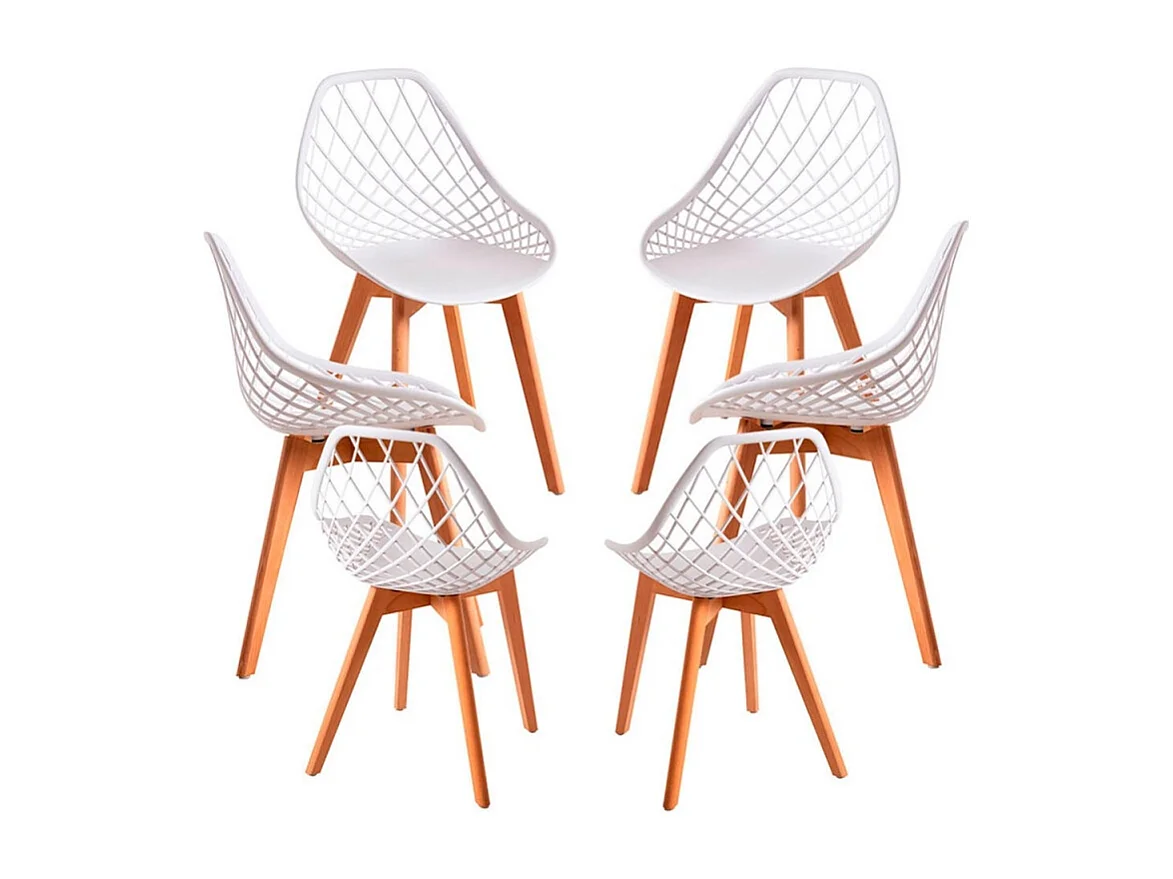 Packs Sillas Comedor - Pack 6 Sillas Deli - Blanco
