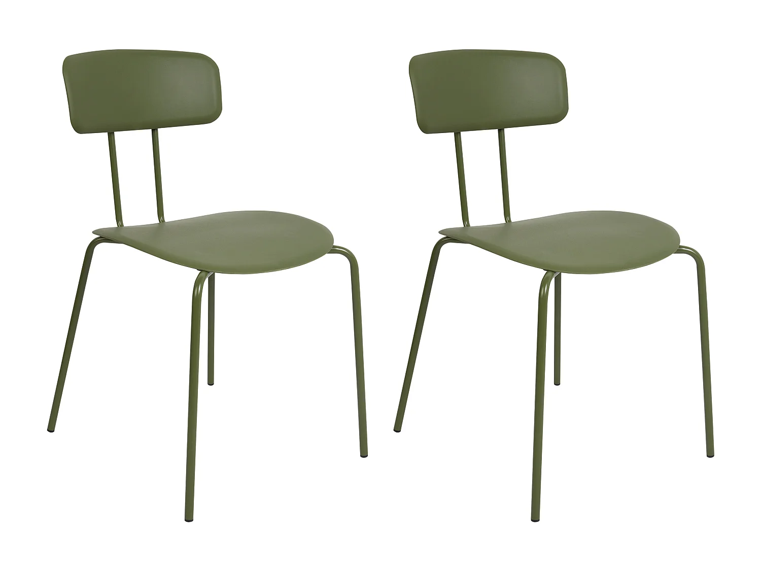 Set van 2 eetkamerstoelen SIBLEY Groen