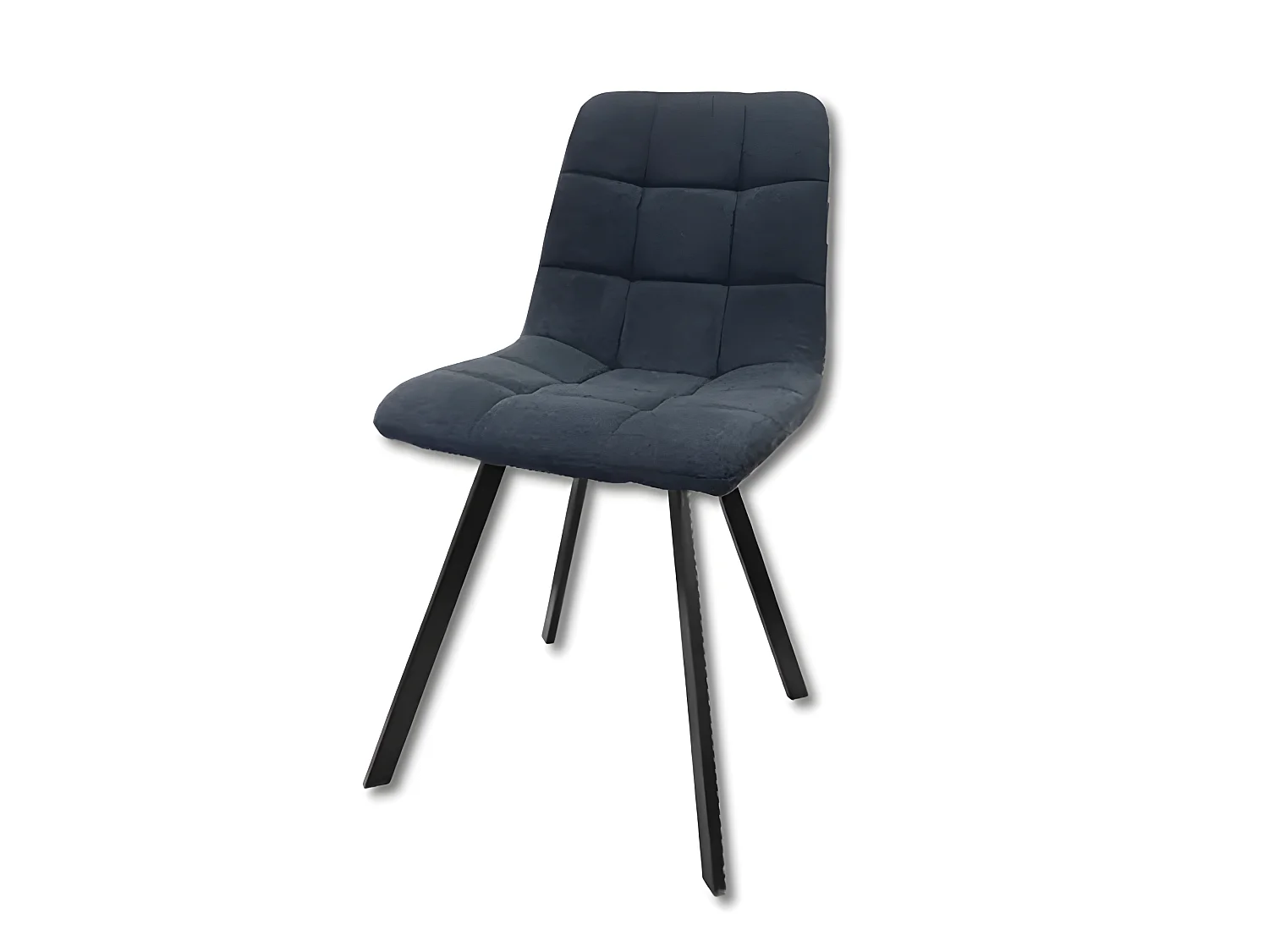 Chaise tissu noir UDC8025 pieds métal