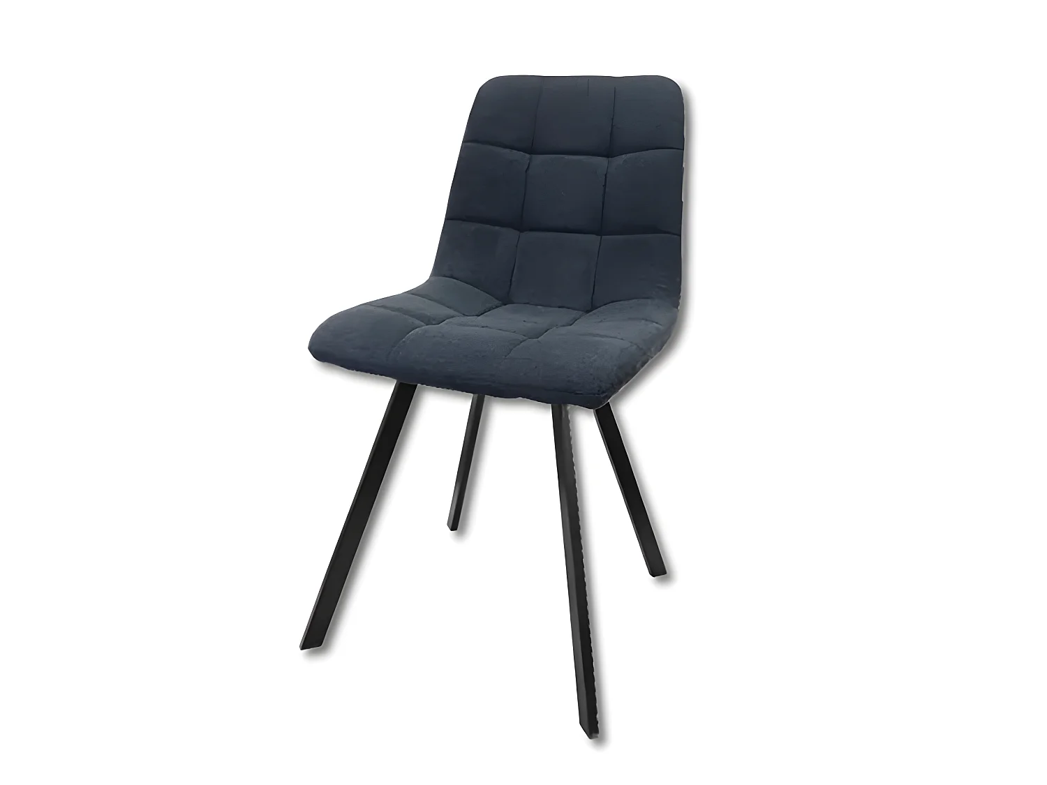Chaise tissu noir UDC8025 pieds métal