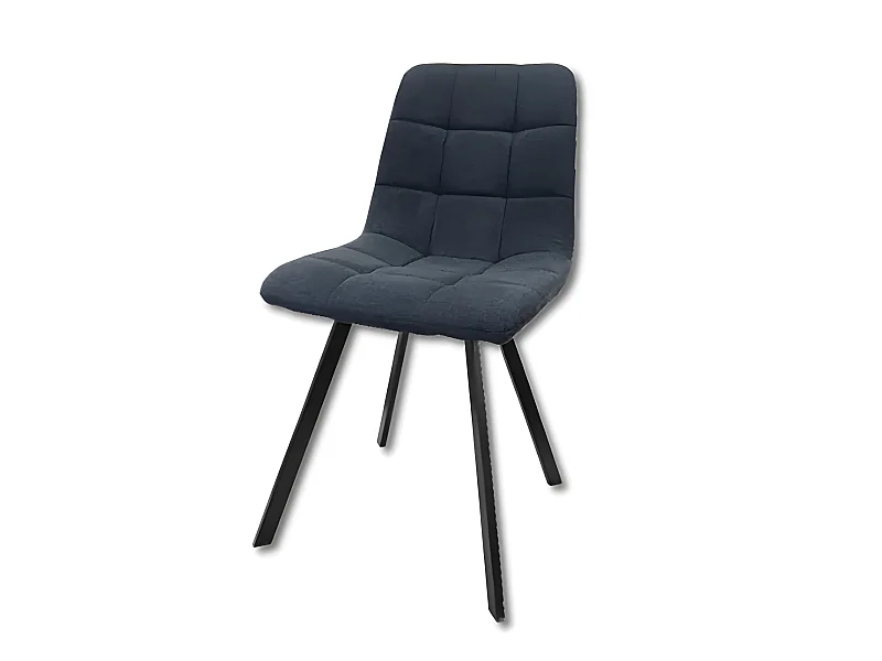 Chaise tissu noir UDC8025 pieds métal