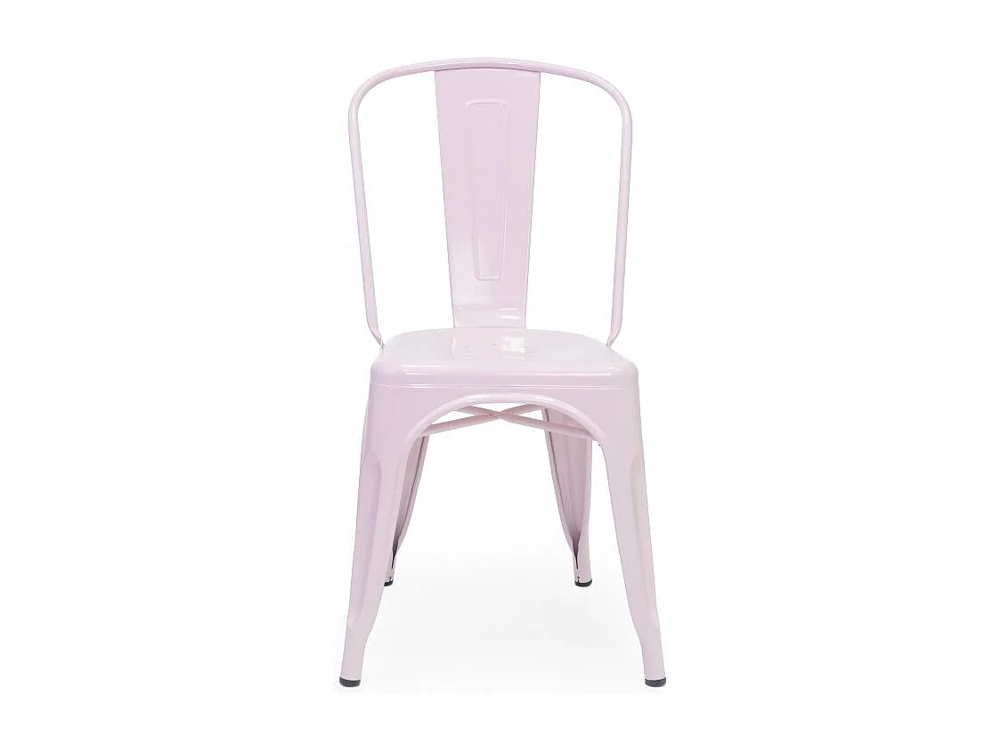 Silla Industrial metal rosa 85x52,5x45