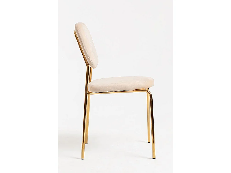 Silla de Oficina Selin Golden Terciopelo en Beige - Máxima Ergonomía - Ideal para Escritorio y Gaming
