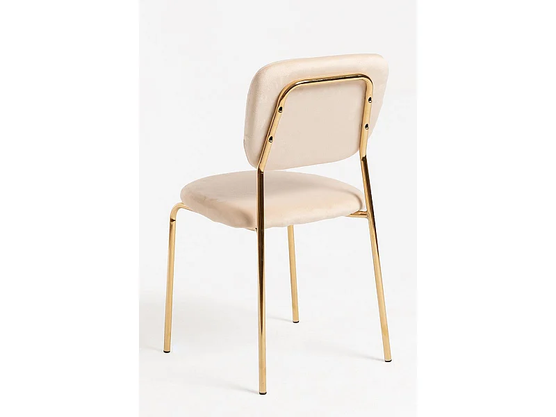 Silla de Oficina Selin Golden Terciopelo en Beige - Máxima Ergonomía - Ideal para Escritorio y Gaming