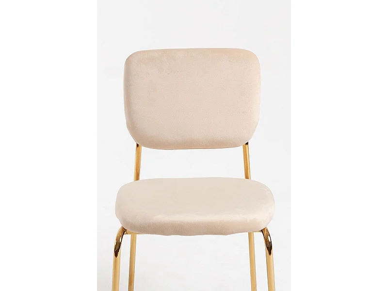 Silla de Oficina Selin Golden Terciopelo en Beige - Máxima Ergonomía - Ideal para Escritorio y Gaming