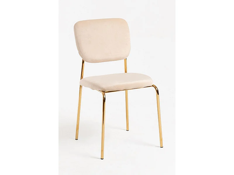 Silla de Oficina Selin Golden Terciopelo en Beige - Máxima Ergonomía - Ideal para Escritorio y Gaming