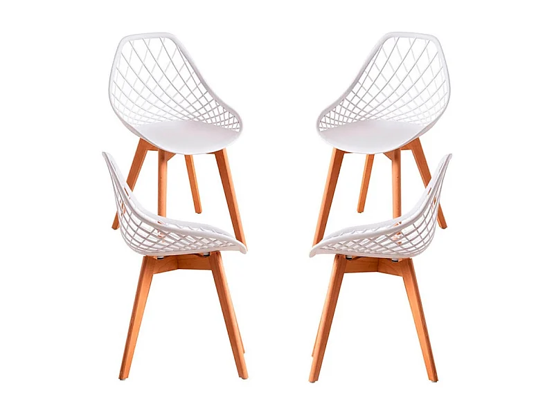 Packs Sillas Comedor - Pack 4 Sillas Deli - Blanco