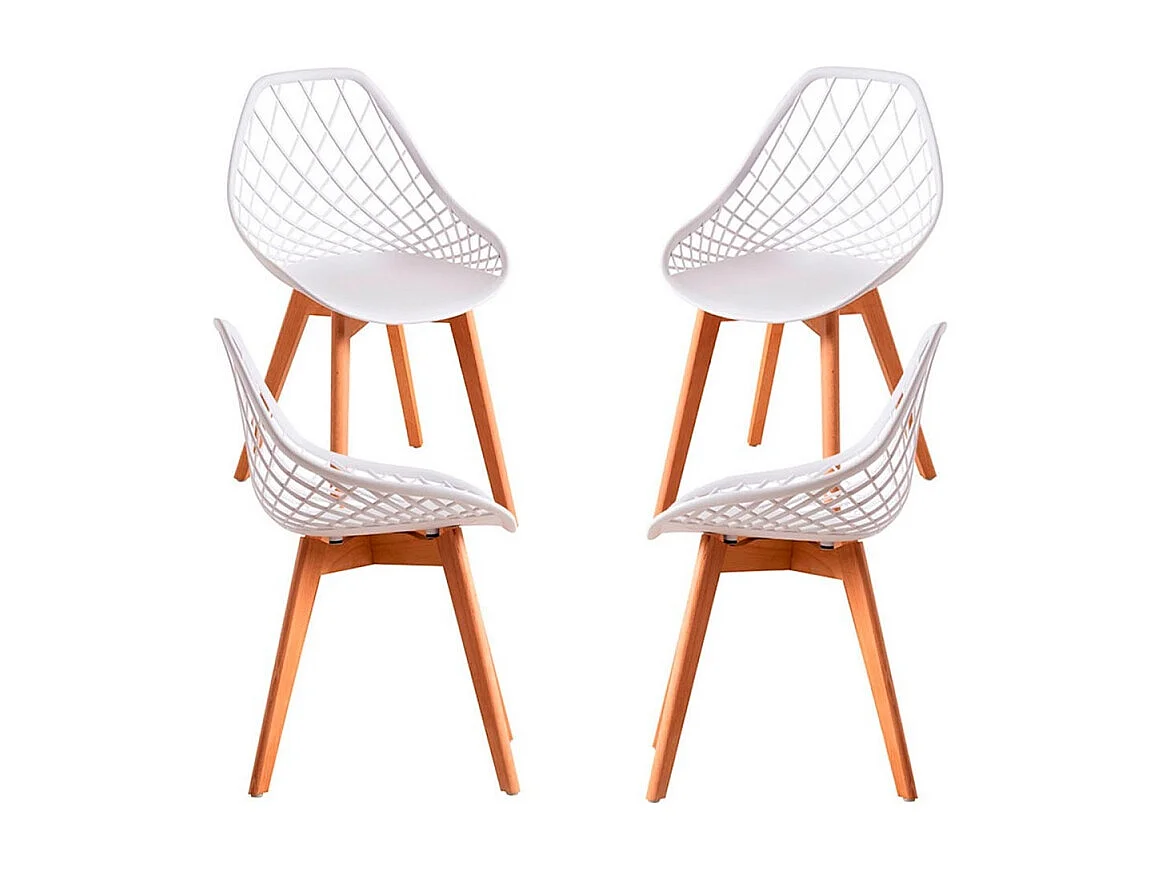 Packs Sillas Comedor - Pack 4 Sillas Deli - Blanco