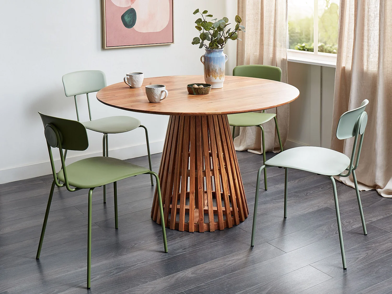Table de repas MESILLA Marron 120 cm 120 cm Acacia