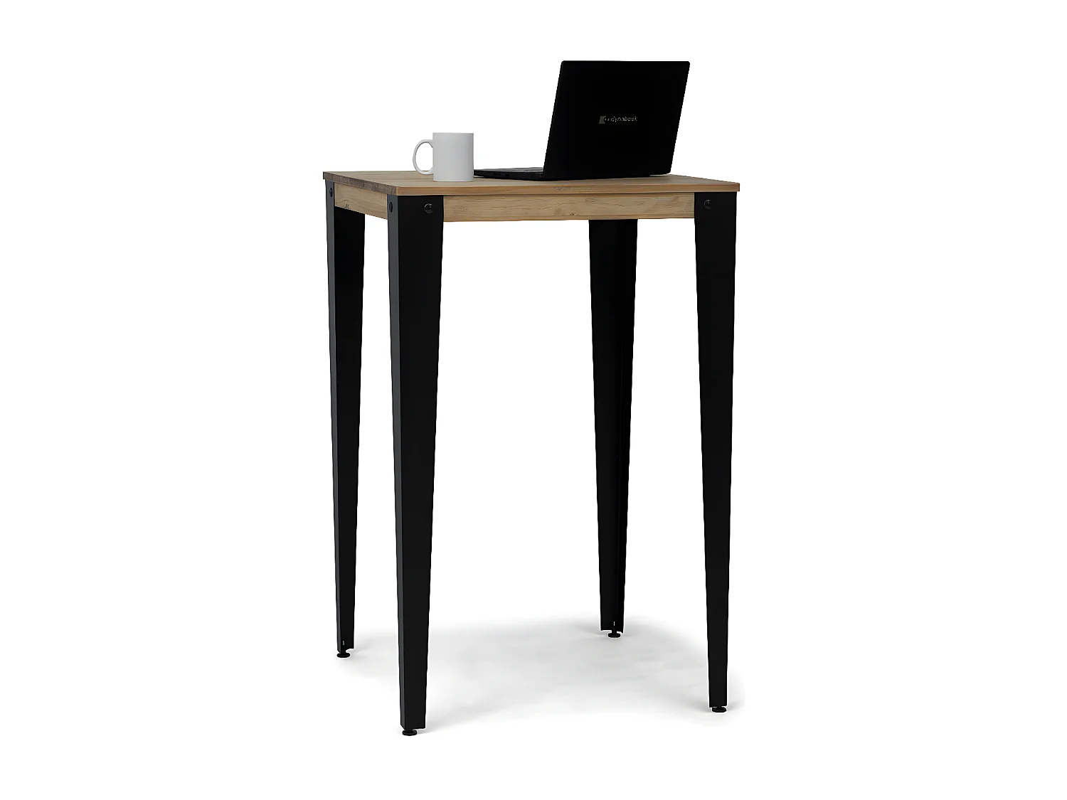 Table Mange debout Lunds 70X70x110cm Anthracite-Vieilli Box Furniture