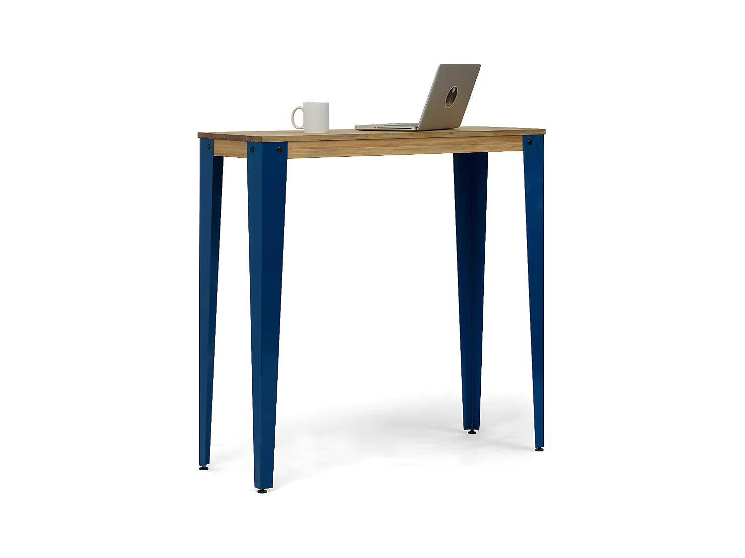 Mesa Lunds Alta 40x140x110cm Azul en madera maciza de pino acabado vintage estilo Industrial Box Furniture