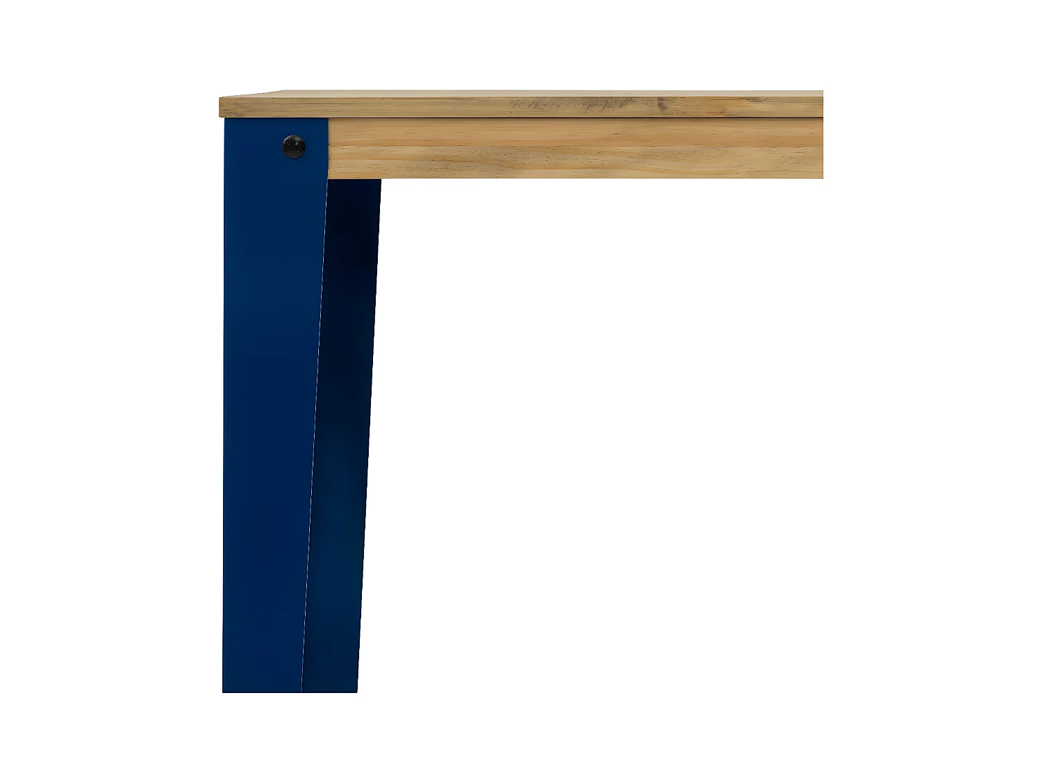 Mesa Lunds Alta 40x140x110cm Azul en madera maciza de pino acabado vintage estilo Industrial Box Furniture