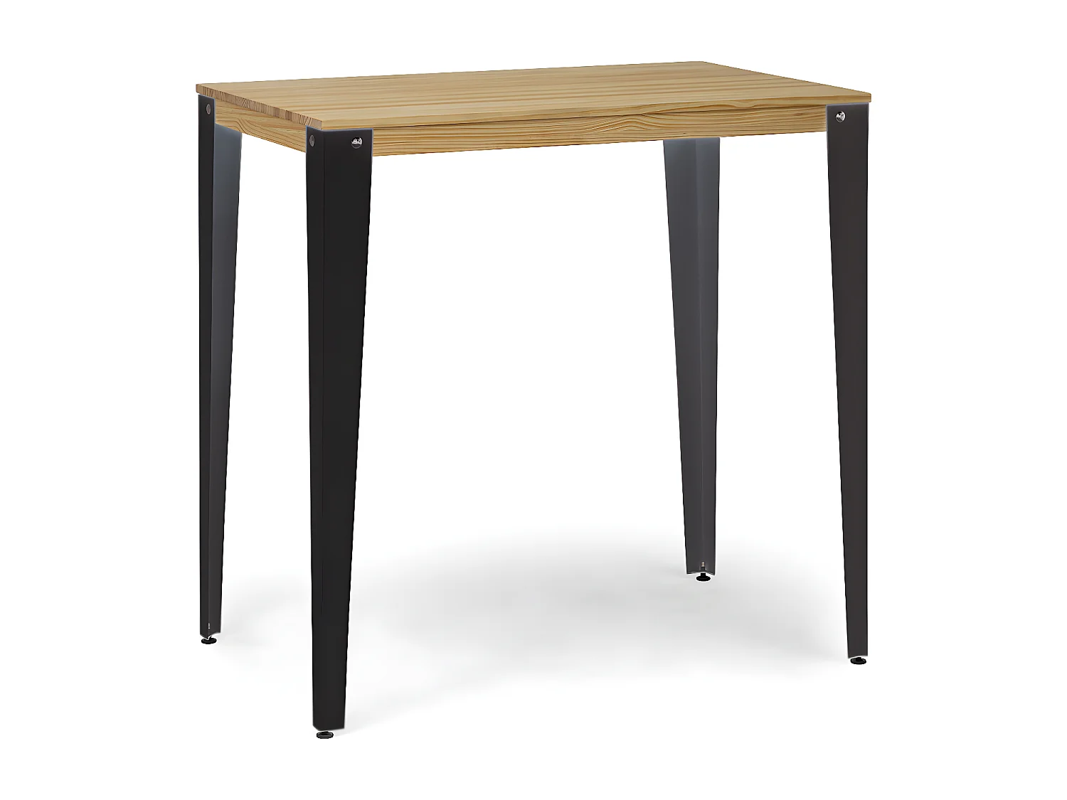 Table Mange debout Lunds 60X120x110cm Anthracite-Naturel. Box Furniture