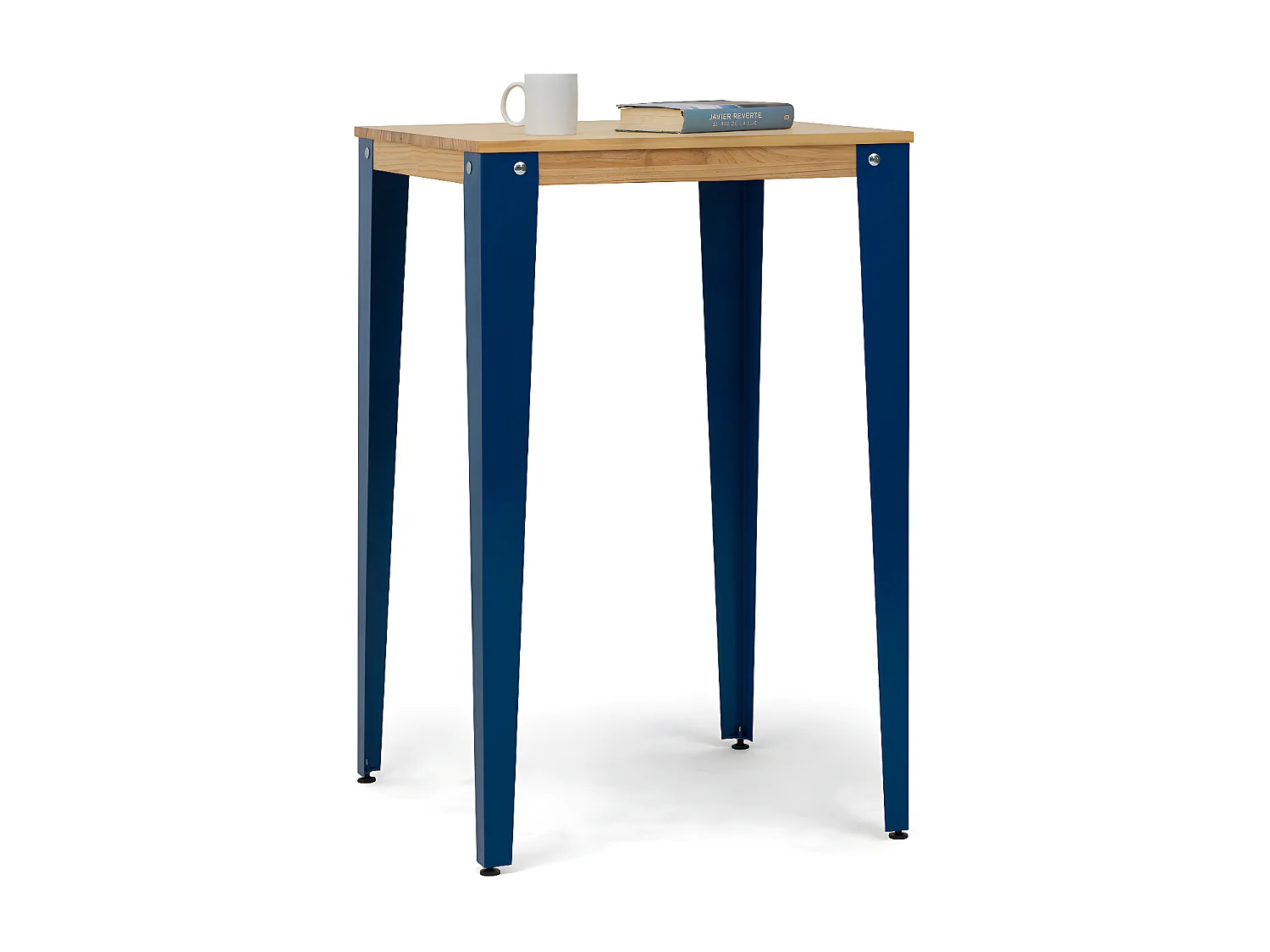 Mesa de Bar Lunds estilo nordico  80x80x110cm Azul – Natural