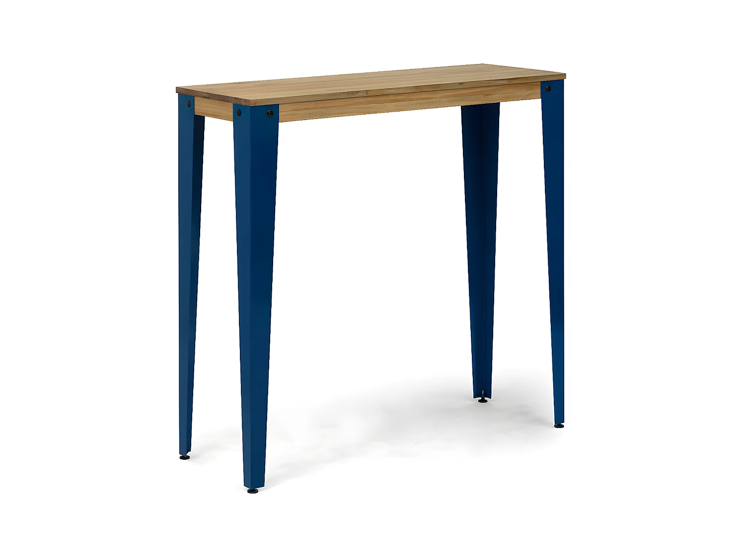 Mesa Lunds Alta 39x70x110cm Azul en madera maciza de pino acabado vintage estilo Industrial Box Furniture
