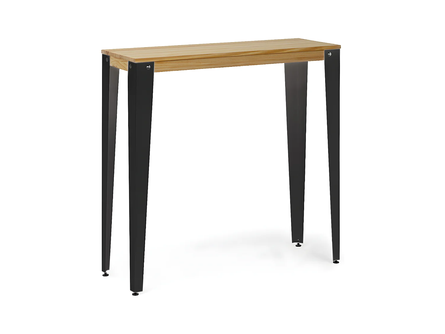 Mesa Lunds Alta 39x110x110cm Fume en madera maciza de pino acabado natural estilo nórdico Industrial Box Furniture