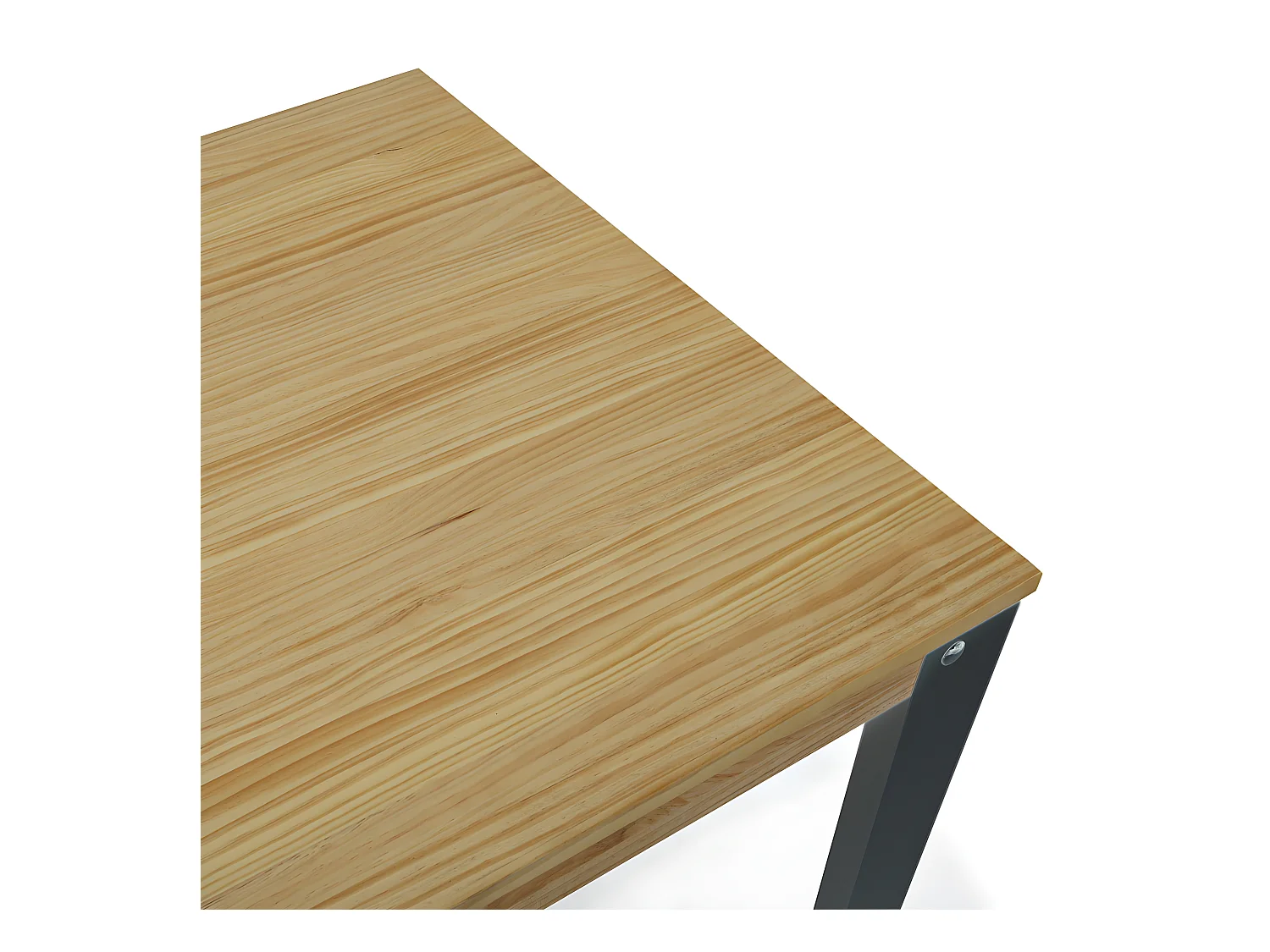 Lunds Bistrotisch 60x160x110cm  Anthrazit, Massives Kiefernholz mit natürliches Finish, Scandinavisher Stil,  Box Furniture