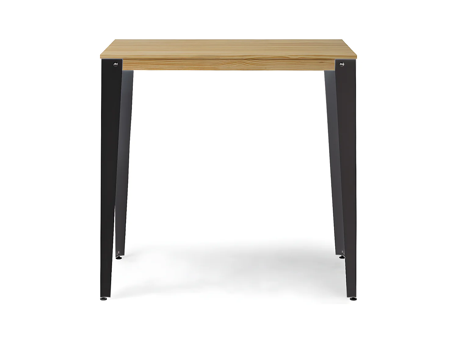 Lunds Bistrotisch 60x160x110cm  Anthrazit, Massives Kiefernholz mit natürliches Finish, Scandinavisher Stil,  Box Furniture