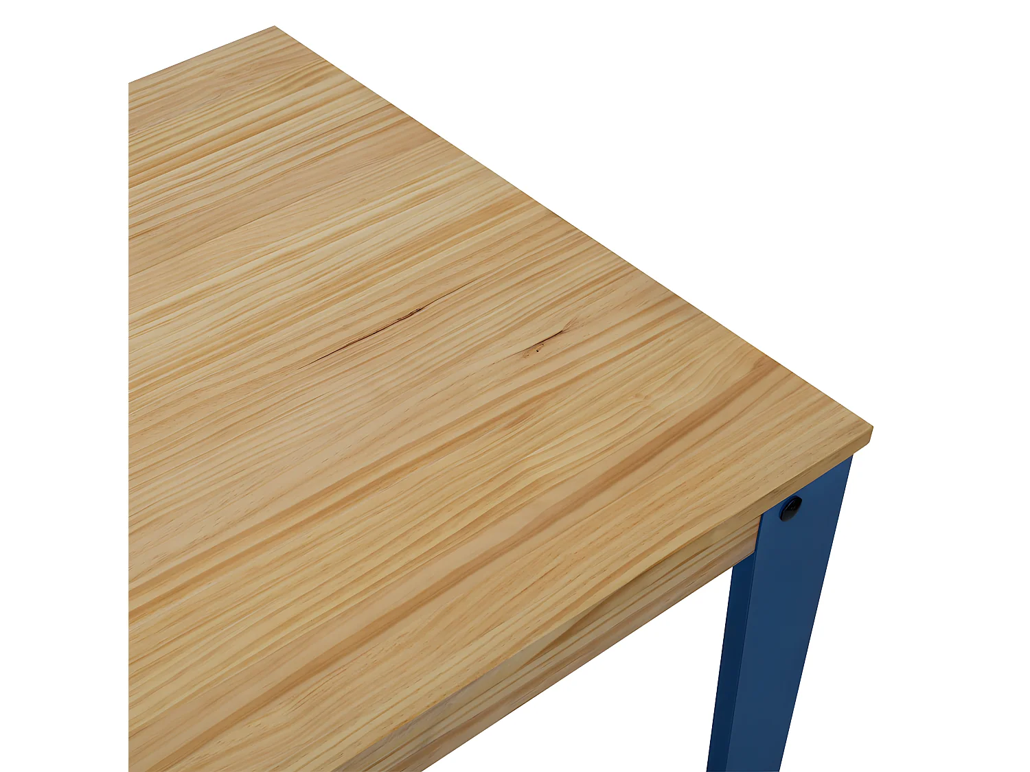 Lunds Bistrotisch 80x160x110cm  Blau, Massives Kiefernholz mit natürliches Finish, Scandinavisher Stil,  Box Furniture
