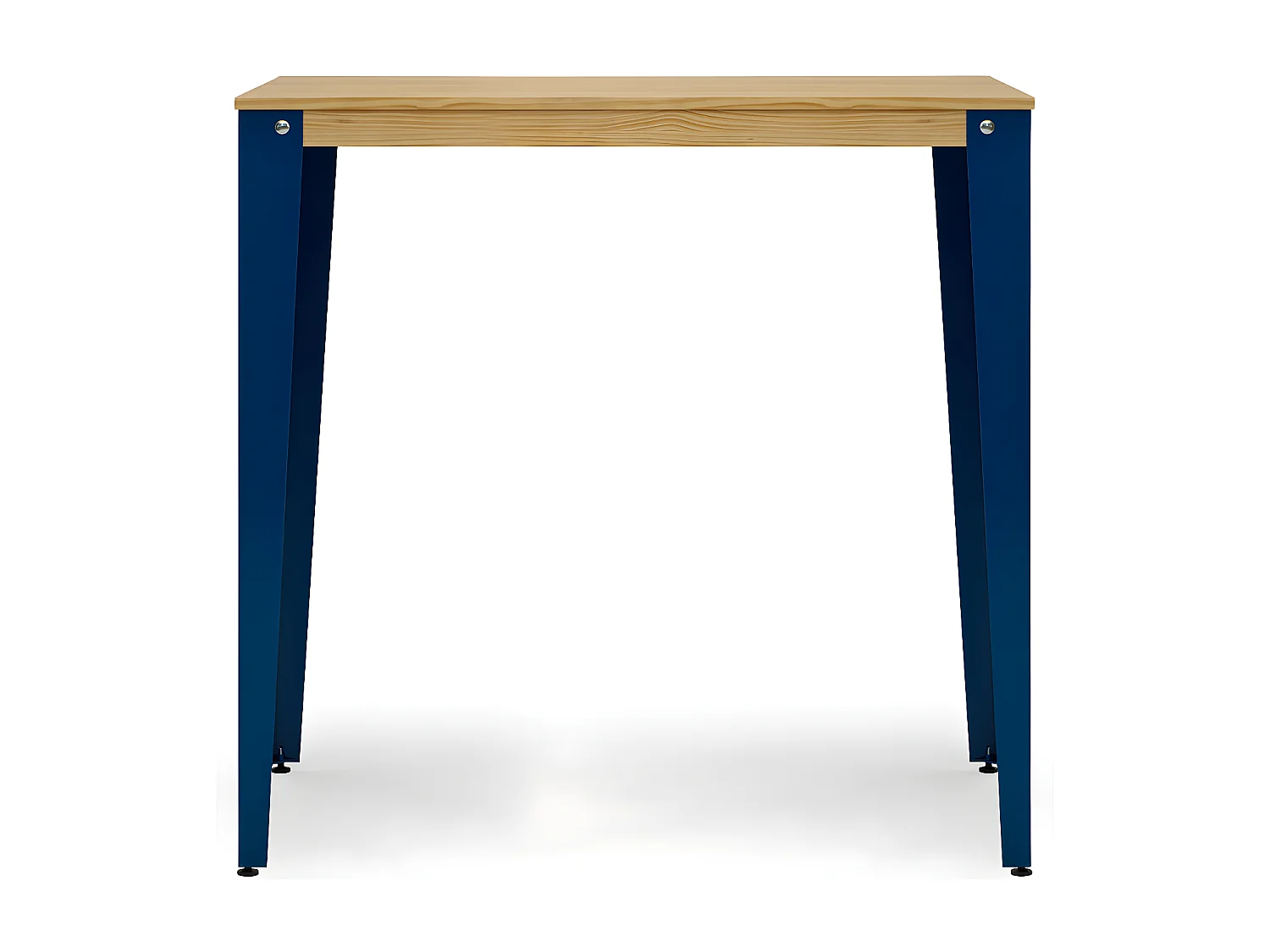 Lunds Bistrotisch 80x160x110cm  Blau, Massives Kiefernholz mit natürliches Finish, Scandinavisher Stil,  Box Furniture