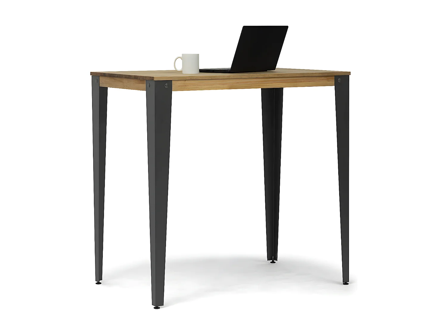 Table Mange debout Lunds 60X110x110cm Anthracite-Vieilli Box Furniture