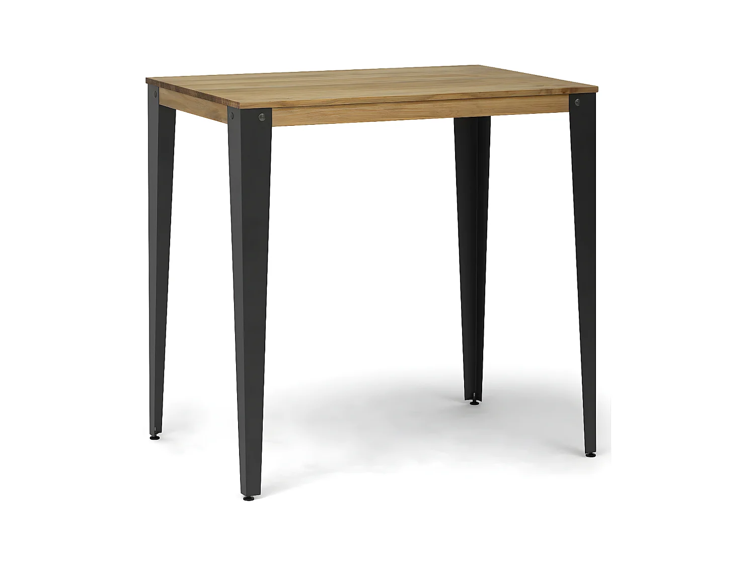 Mesa Lunds Alta 110x70x108cm Fume en madera maciza de pino acabado vintage estilo industrial Box Furniture
