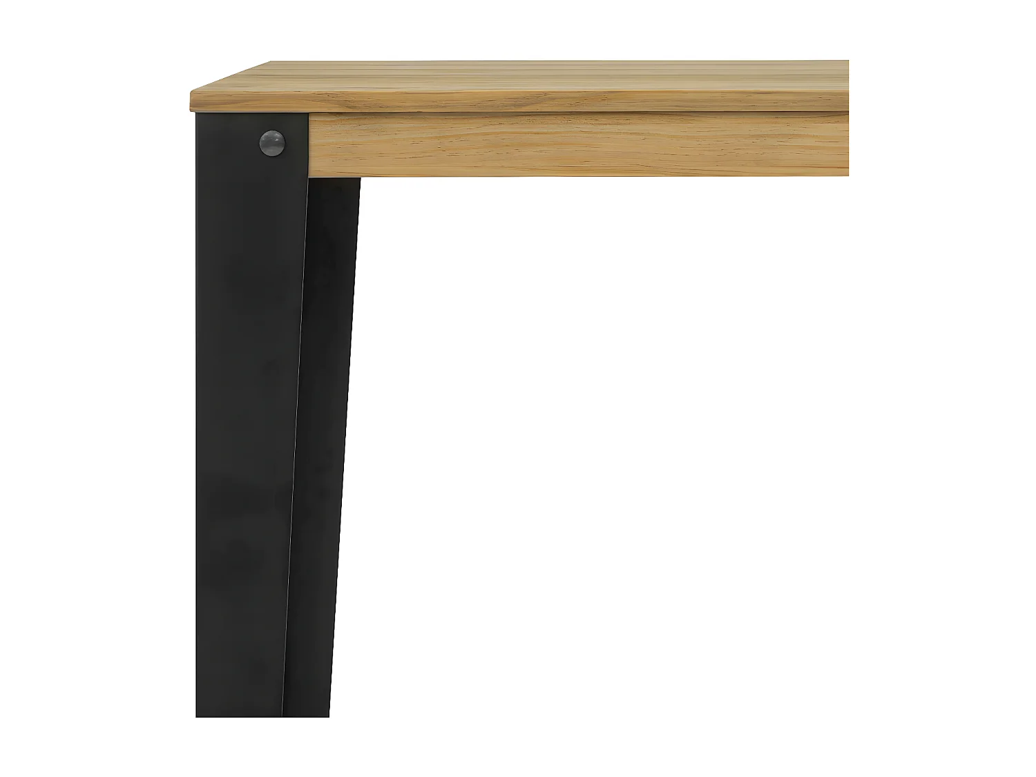 Lunds Bistrotisch 60x140x110cm  Anthrazit, Massives Kiefernholz mit Antik-Effekt- Finish, Industriestil, Box Furniture