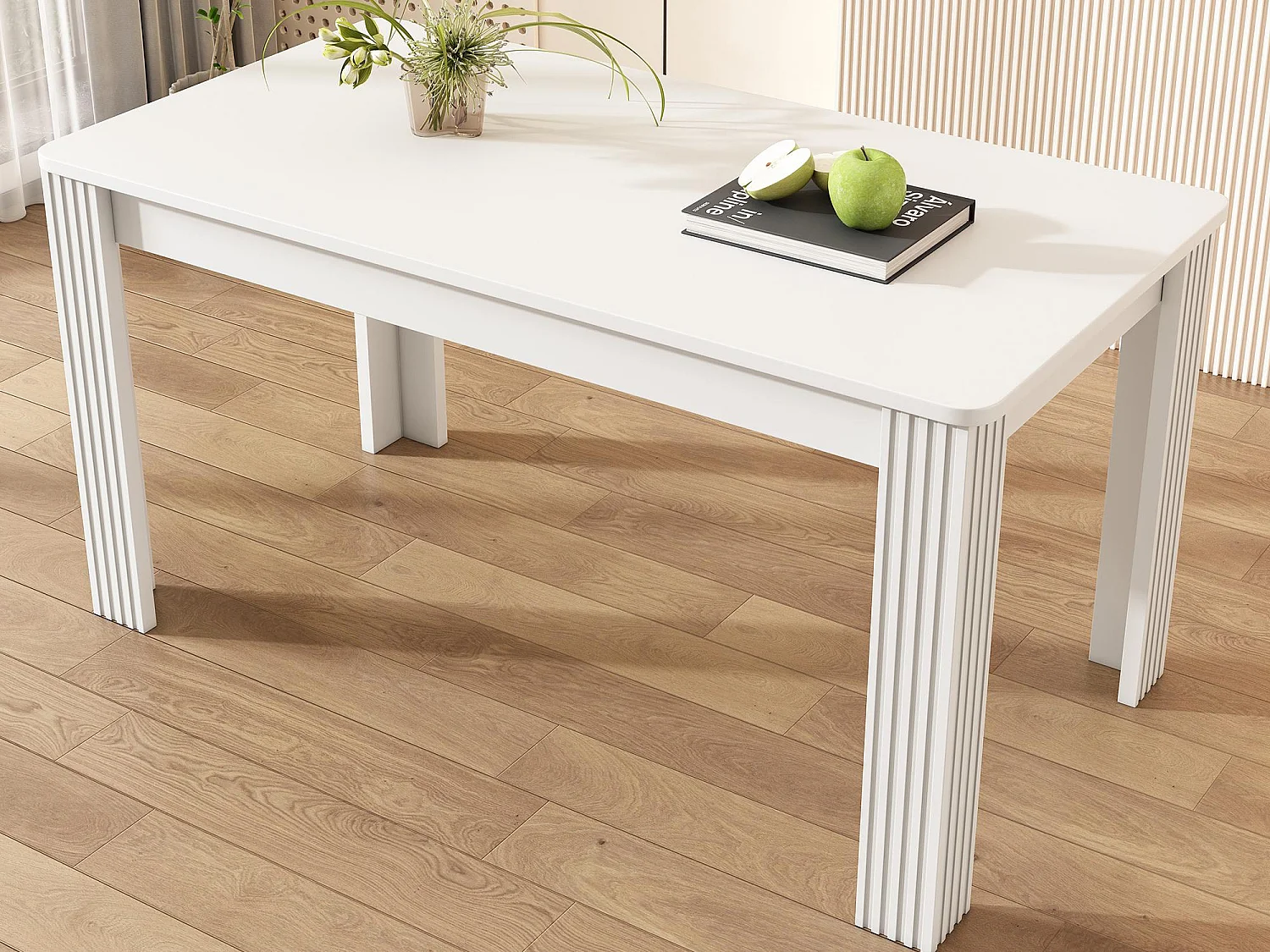 Eettafel met vier poten - moderne stijl - Wit