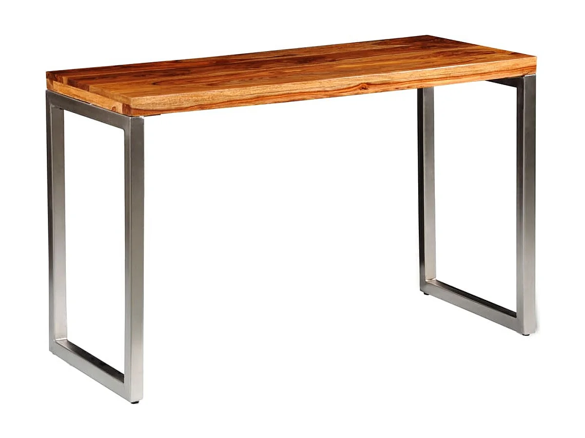 Mesa de comedor con patas de acero madera maciza