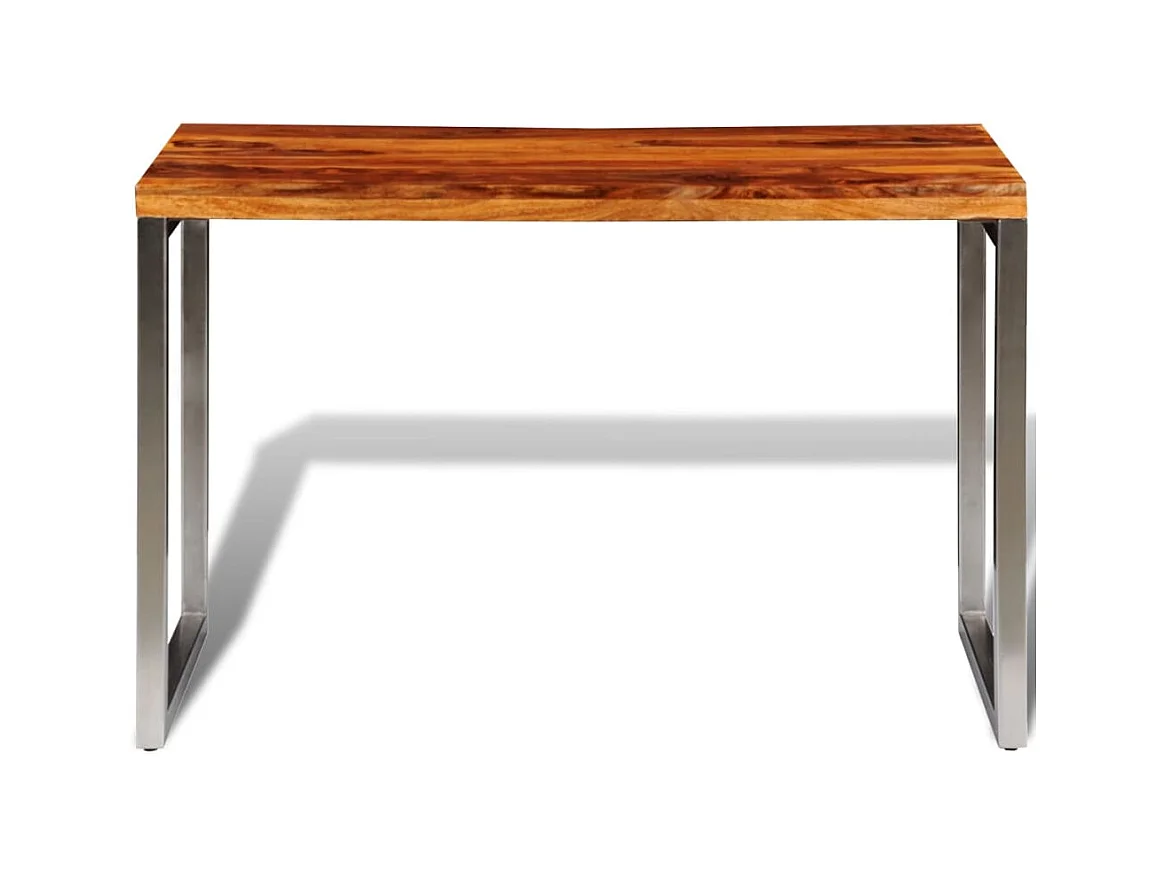 Mesa de comedor con patas de acero madera maciza