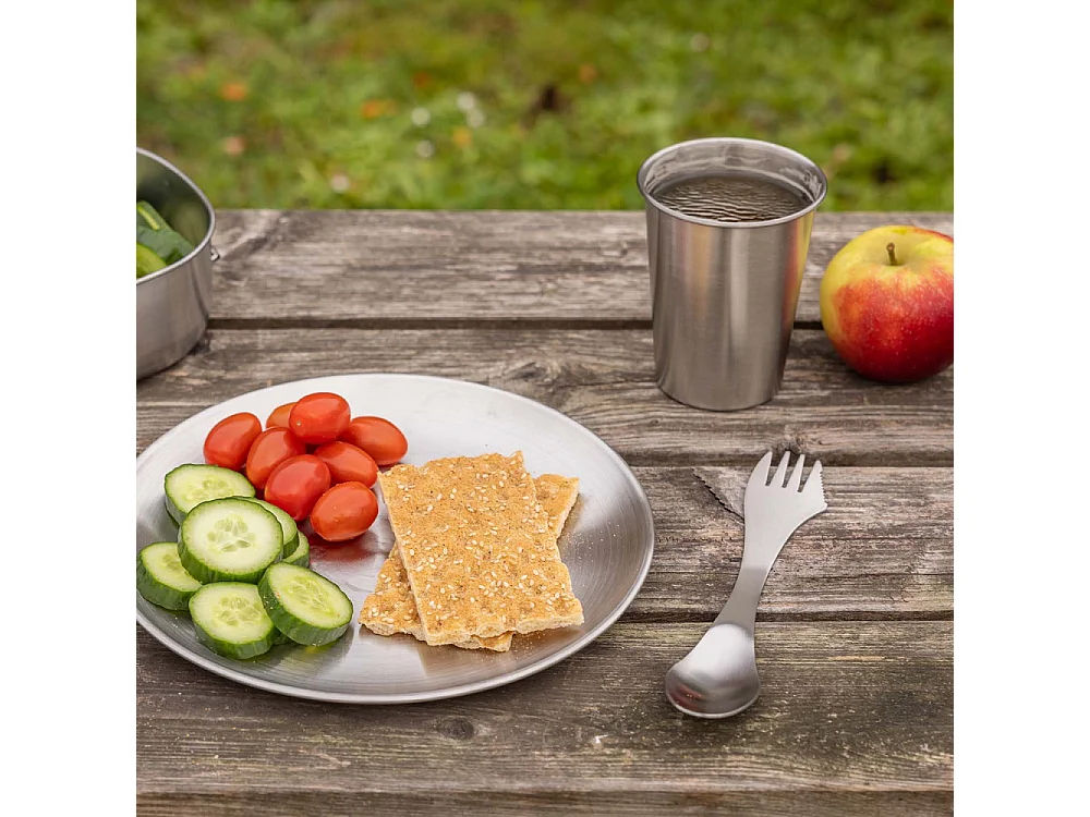 Couvert 3 en 1 en acier inoxydable Lot de 6