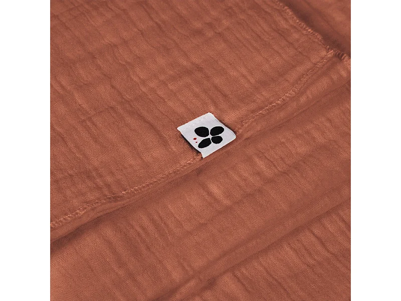 Lot 6 serviettes 40 x 40 cm en double gaze de coton terracotta - PEPA