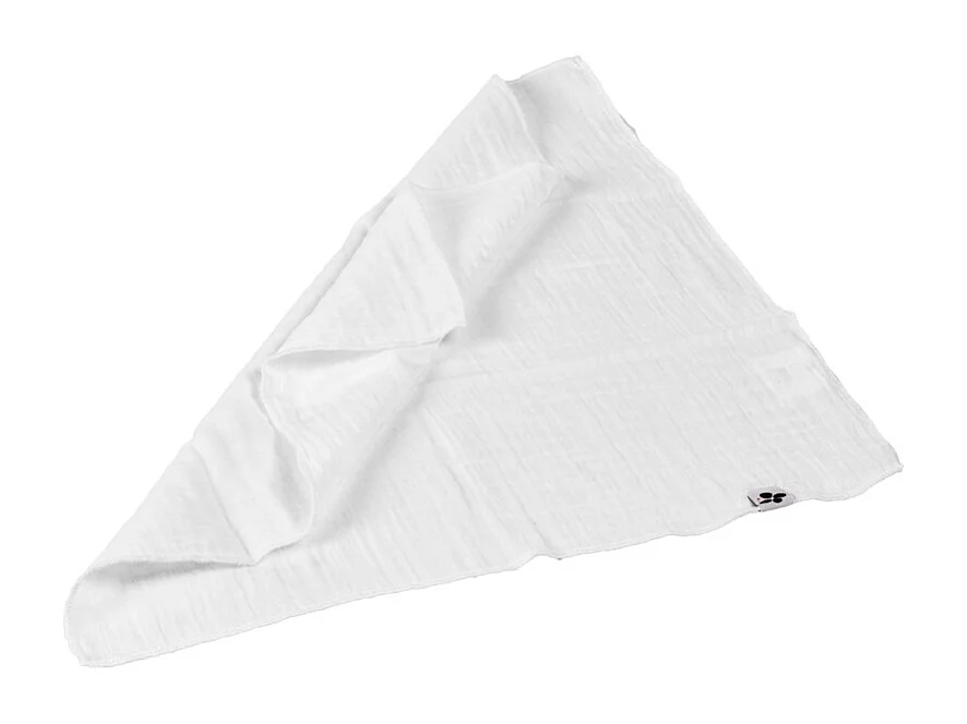 Lot de 6 serviettes 40 x 40 cm en double gaze de coton blanc - PEPA