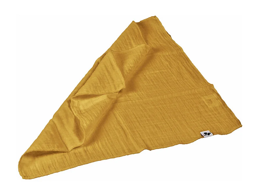 Lot de 6 serviettes 40 x 40 cm en double gaze de coton jaune - PEPA