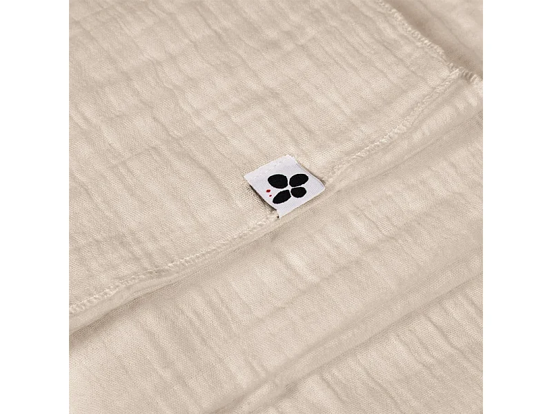 Lot de 6 serviettes 40 x 40 cm en double gaze de coton écru - PEPA