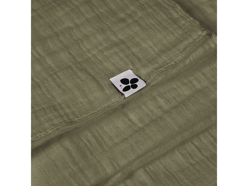 Lot de 6 serviettes 40 x 40 cm en double gaze de coton vert - PEPA