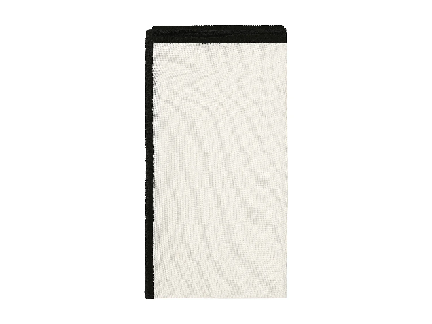 Lot de 4 serviettes de table en coton et lin blanc bourdon noir 45x45cm