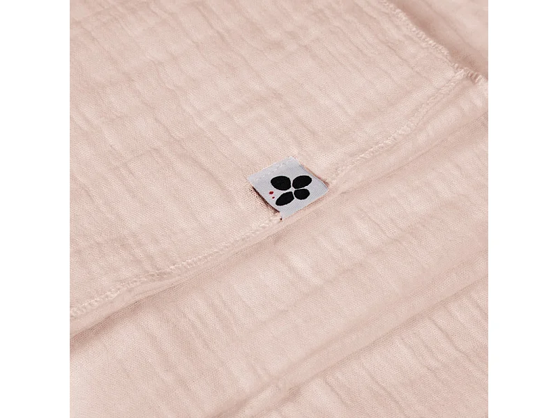 Lot de 6 serviettes 40 x 40 cm en double gaze de coton rose - PEPA