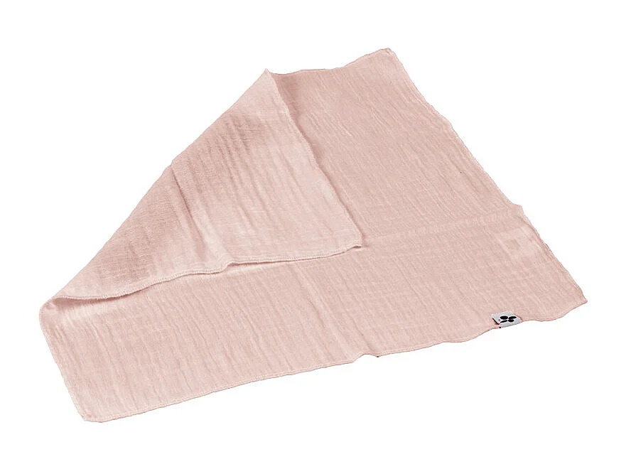 Lot de 6 serviettes 40 x 40 cm en double gaze de coton rose - PEPA
