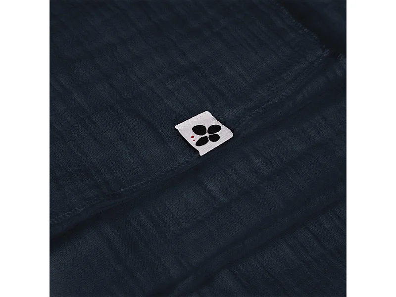 Lot 6 serviettes 40 x 40 cm en double gaze de coton bleu nuit - PEPA