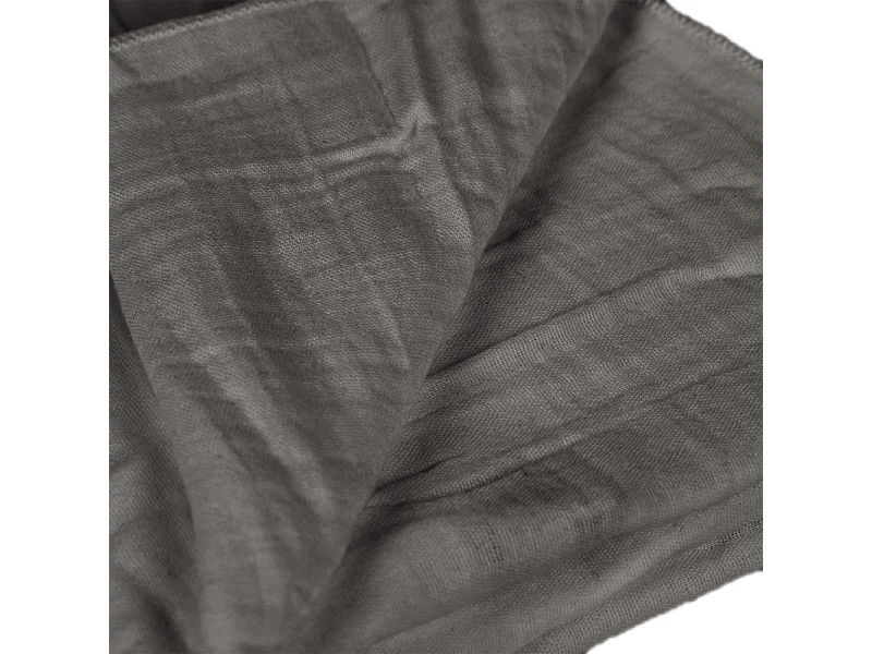 Lot de 4 essuie-mains 50 x 70 cm en double gaze de coton gris - PEPA