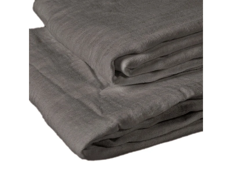 Lot de 4 essuie-mains 50 x 70 cm en double gaze de coton gris - PEPA
