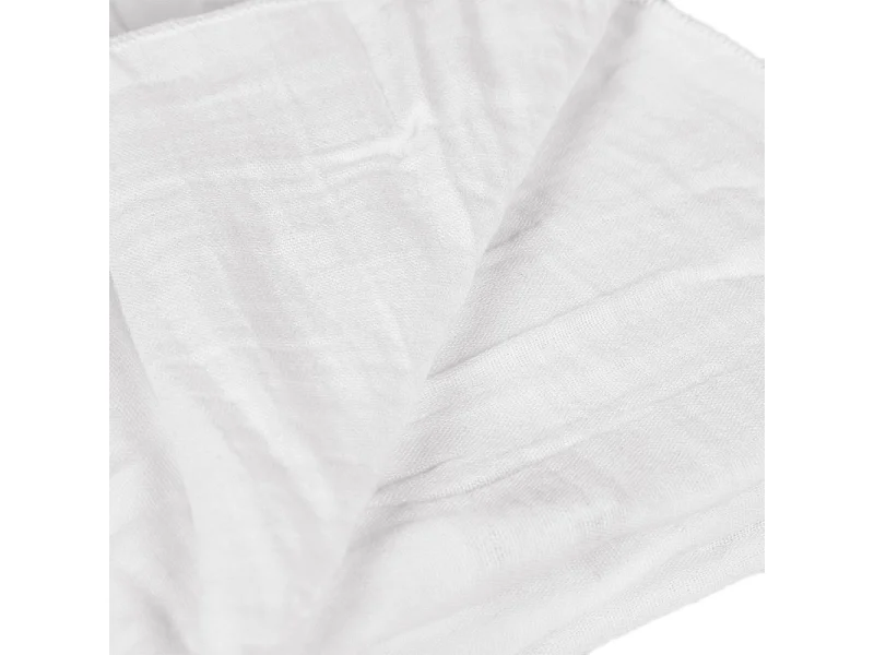 Lot de 4 essuie-mains 50 x 70 cm en double gaze de coton blanc - PEPA